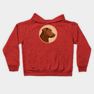 Labrador Retriever (Chocolate) Kids Hoodie